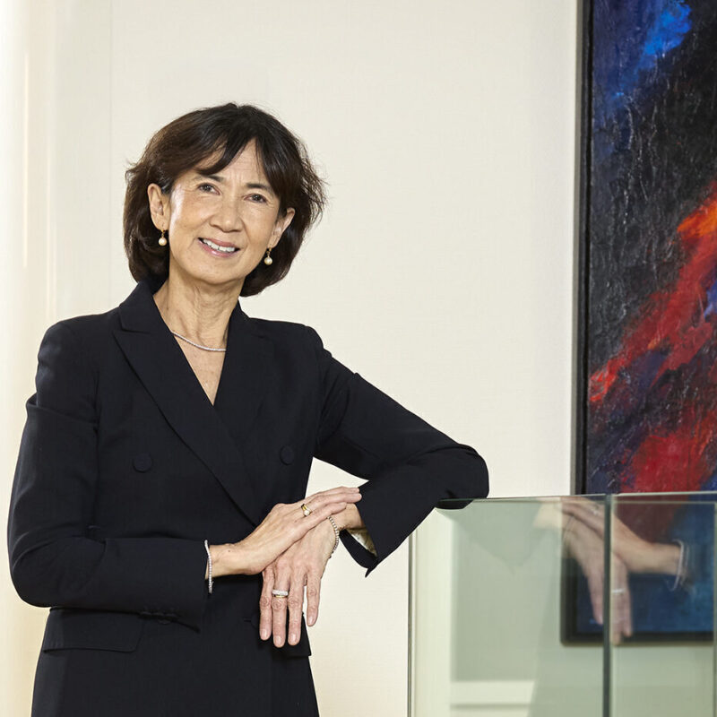 Portret van prof.dr. Regina Beets-Tan in de hal van Maastro